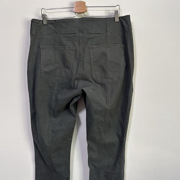 Express Womens Pants Legging High Rise 16 Long Tall Gray Lace‎ Up Side Zip NEW - Picture 4 of 9